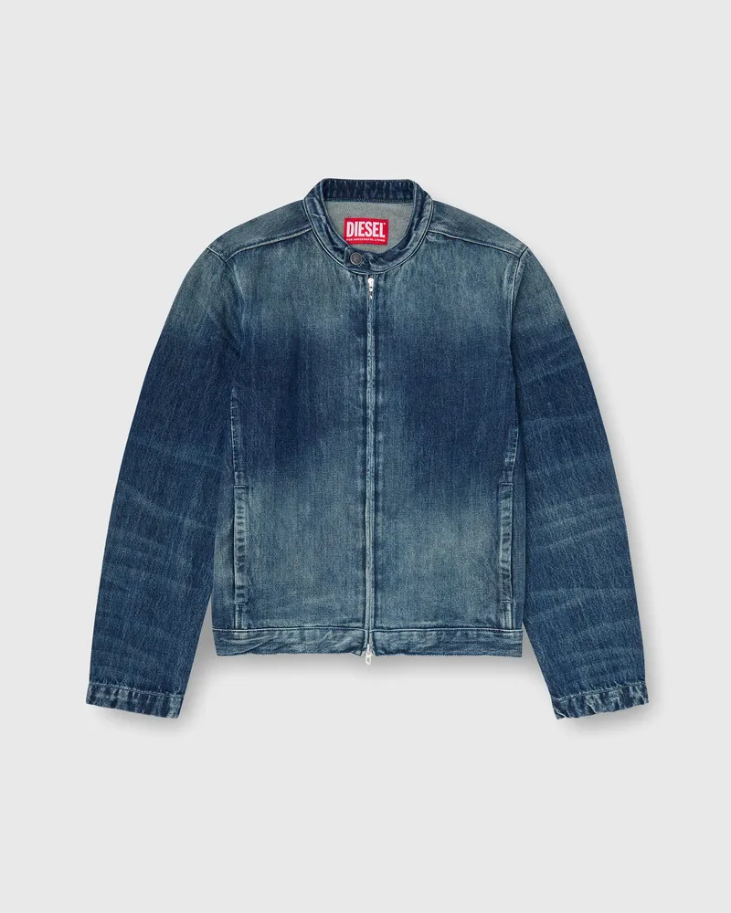 Diesel Jeansjacke im Biker-Stil aus denim - Denim jacken - Herren - Blau Blau