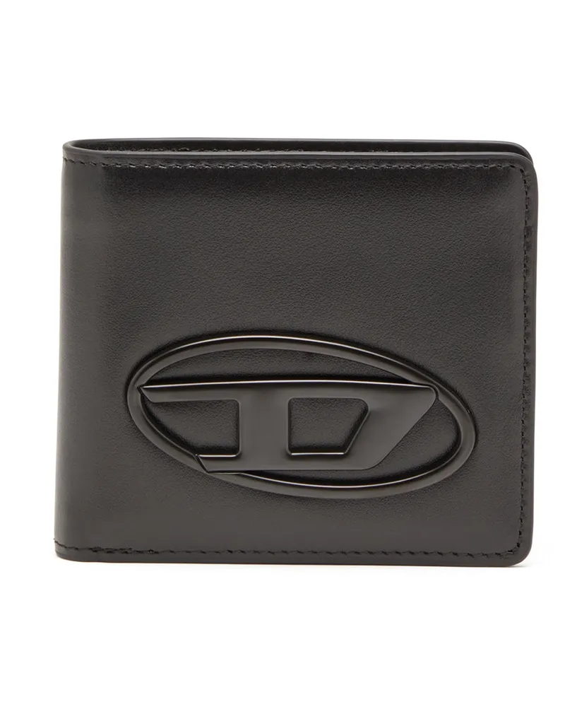 Diesel Bifold-Portemonnaie aus gleder - Kleine Portemonnaies - Unisex - Schwarz Schwarz