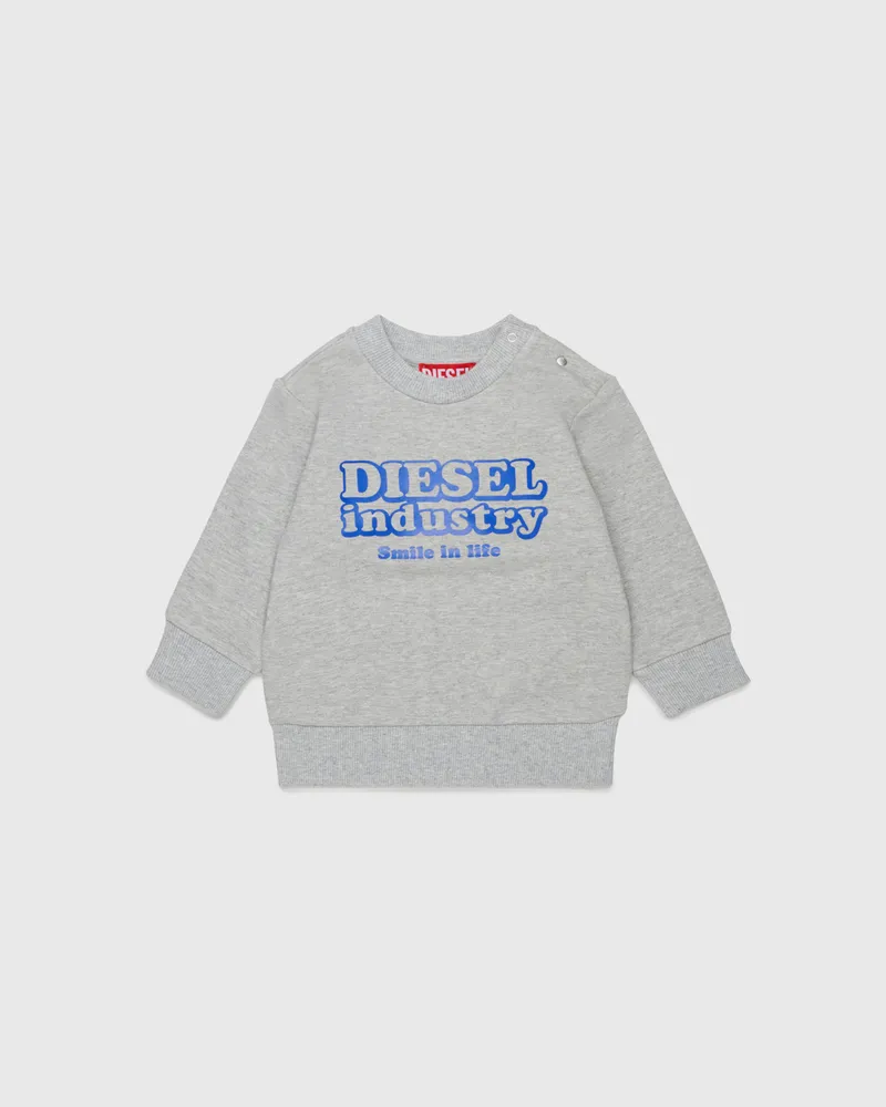 Diesel Baumwoll-Sweatshirt mit Diesel Industry Print - Sweatshirts - Herren - Grau Grau