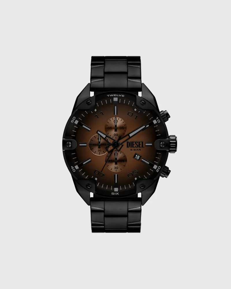 Diesel Spiked Armbanduhr schwarzem Edelstahl - Uhren - Herren - Schwarz Schwarz