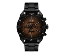 Spiked Armbanduhr schwarzem Edelstahl - Uhren - Herren - Schwarz