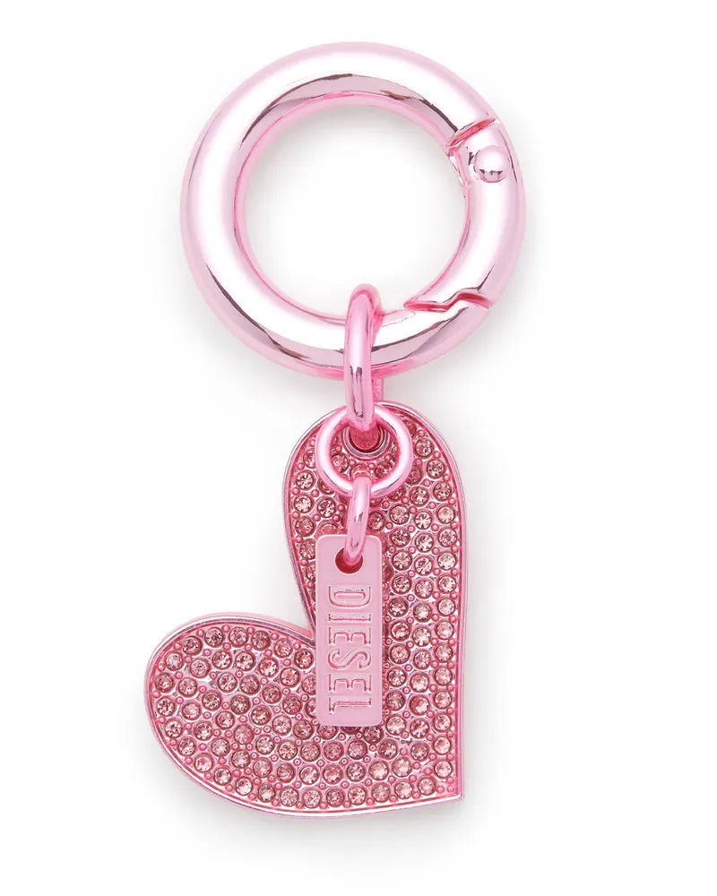 Diesel Metallherz-Anhänger mit Strasssteinen - Charms und Schlüsselanhänger - Damen - Rosa Rosa