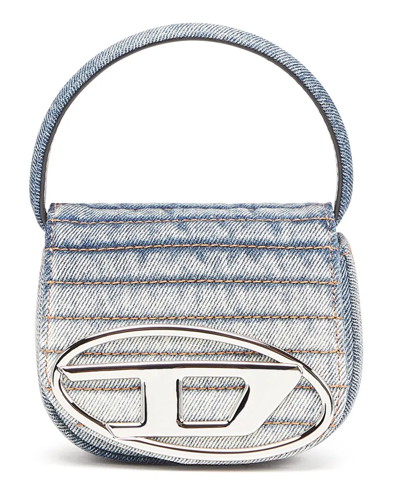 Diesel 1DR XS - Ikonische Mini-Tasche aus solarisiertem Denim - Schultertaschen - Damen - Bunt Bunt