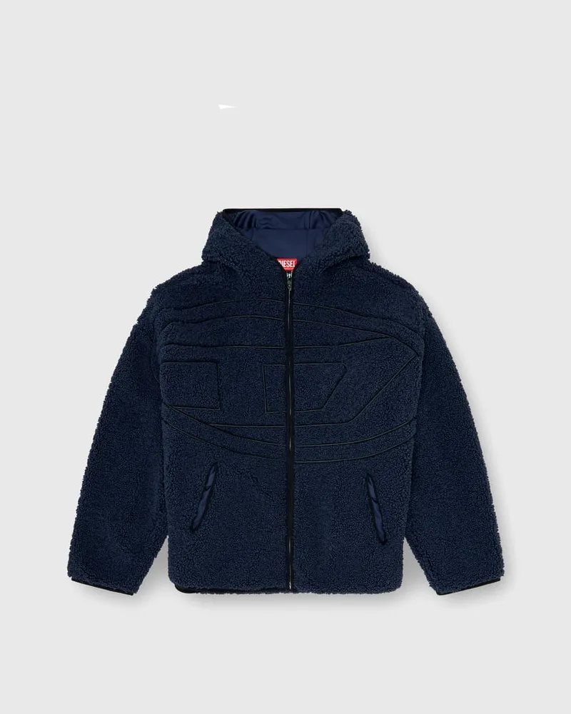 Diesel Teddy-Kapuzenpullover - Jacken - Herren - Blau Blau