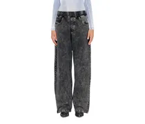 Sweatpants mit Denim-Effekt - Hosen - Damen - Grau