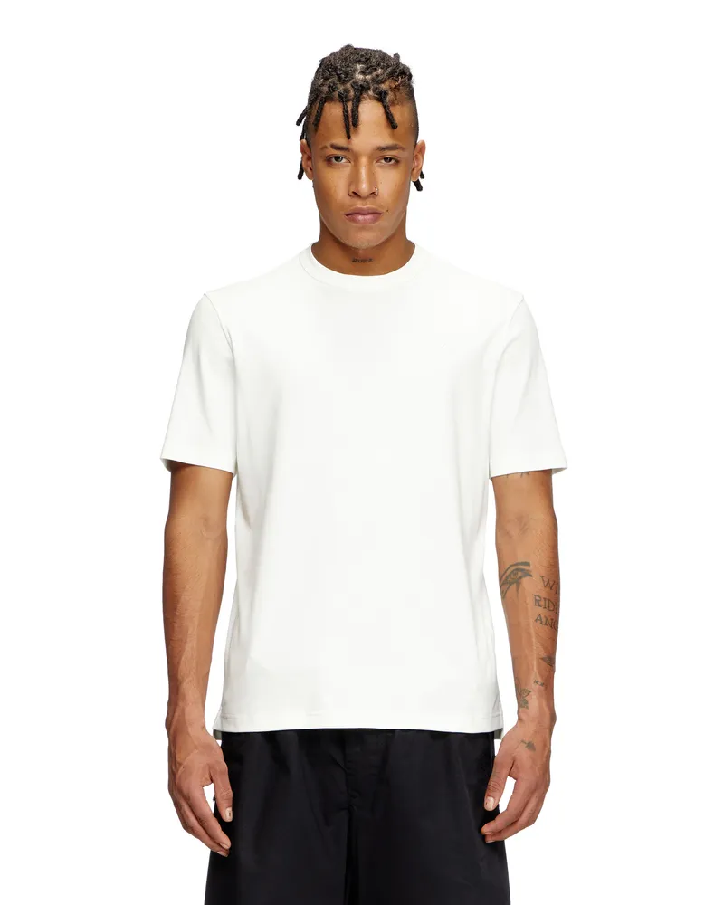Diesel T-Shirt mit farblich abgestimmter Logo-Stickerei - T-Shirts - Herren - Weiss Weiss