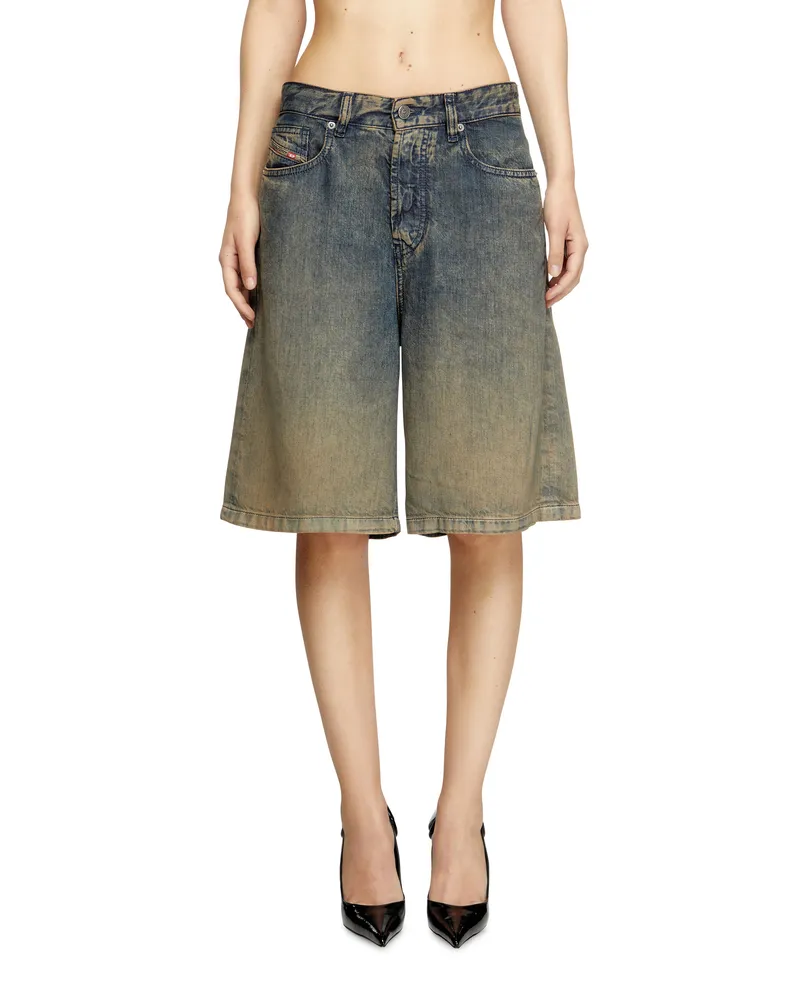 Diesel Shorts aus nuanciert fließendem Denim - Kurze Hosen - Damen - Blau Blau