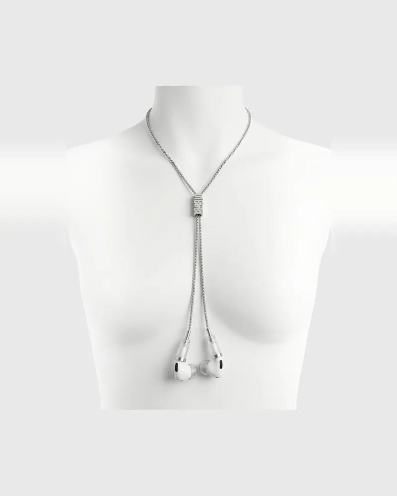 Diesel D Chain Halskette für Ohrhörer - Universal straps - Unisex - Silber Silber