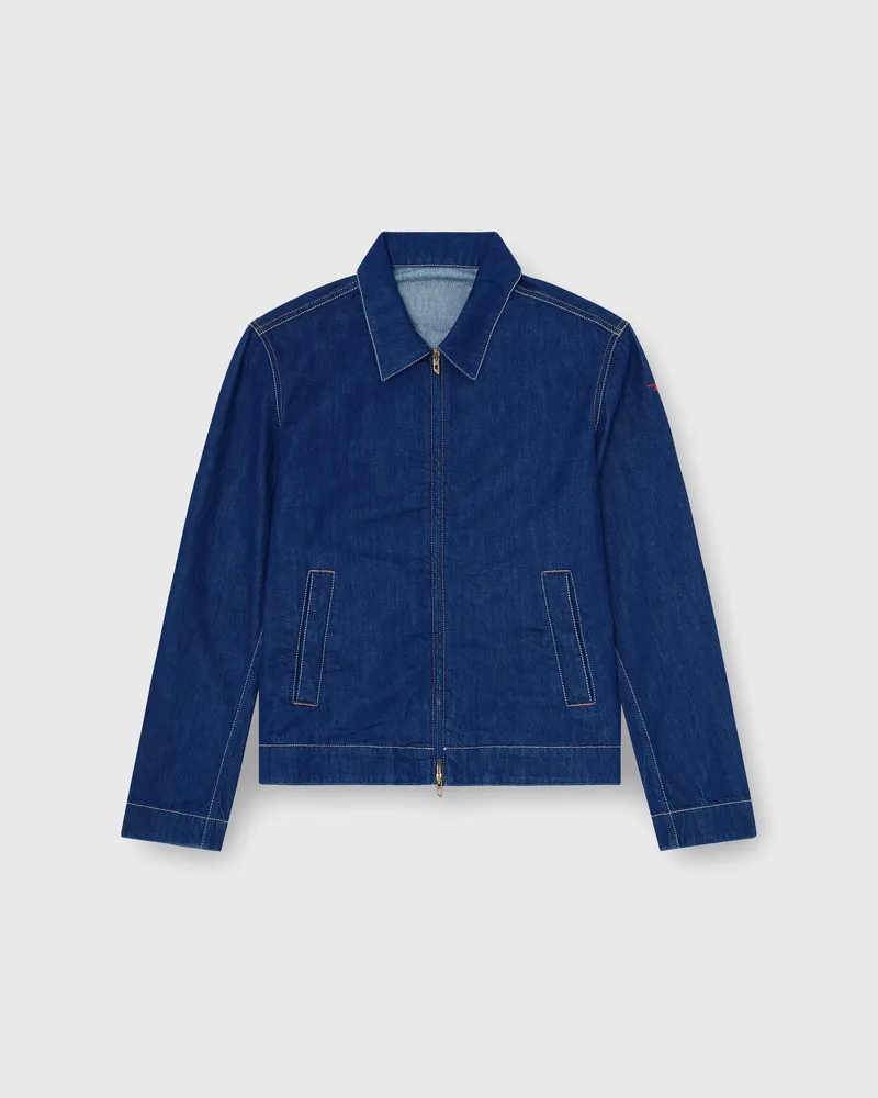 Diesel Coach-Jacke aus rinse denim - Denim jacken - Herren - Blau Blau