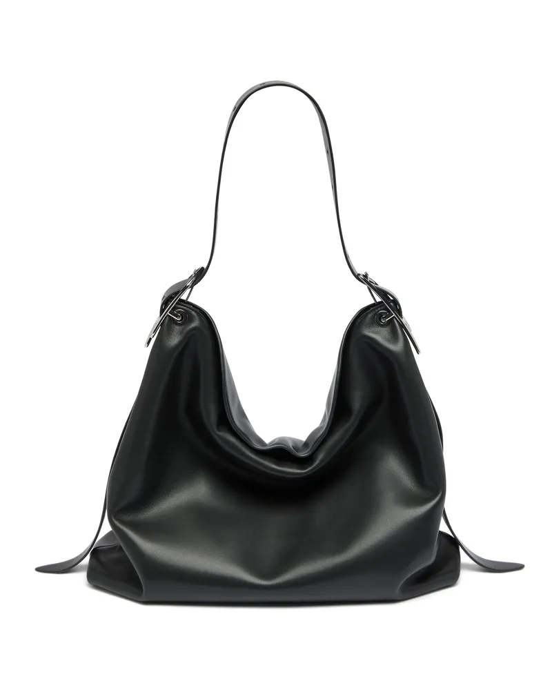 Diesel D-Line-Leder Hobo-Tasche - Schultertaschen - Damen - Schwarz Schwarz