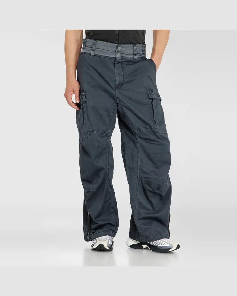 Diesel Cargo-Hose aus Baumwolle und Nylon - Hosen - Herren - Blau Blau