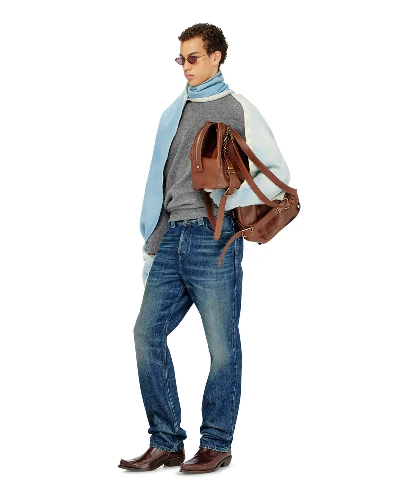 Diesel Hybrider Handschuh-Schal aus zweifarbiger Wolle - Handschuhe - Unisex 