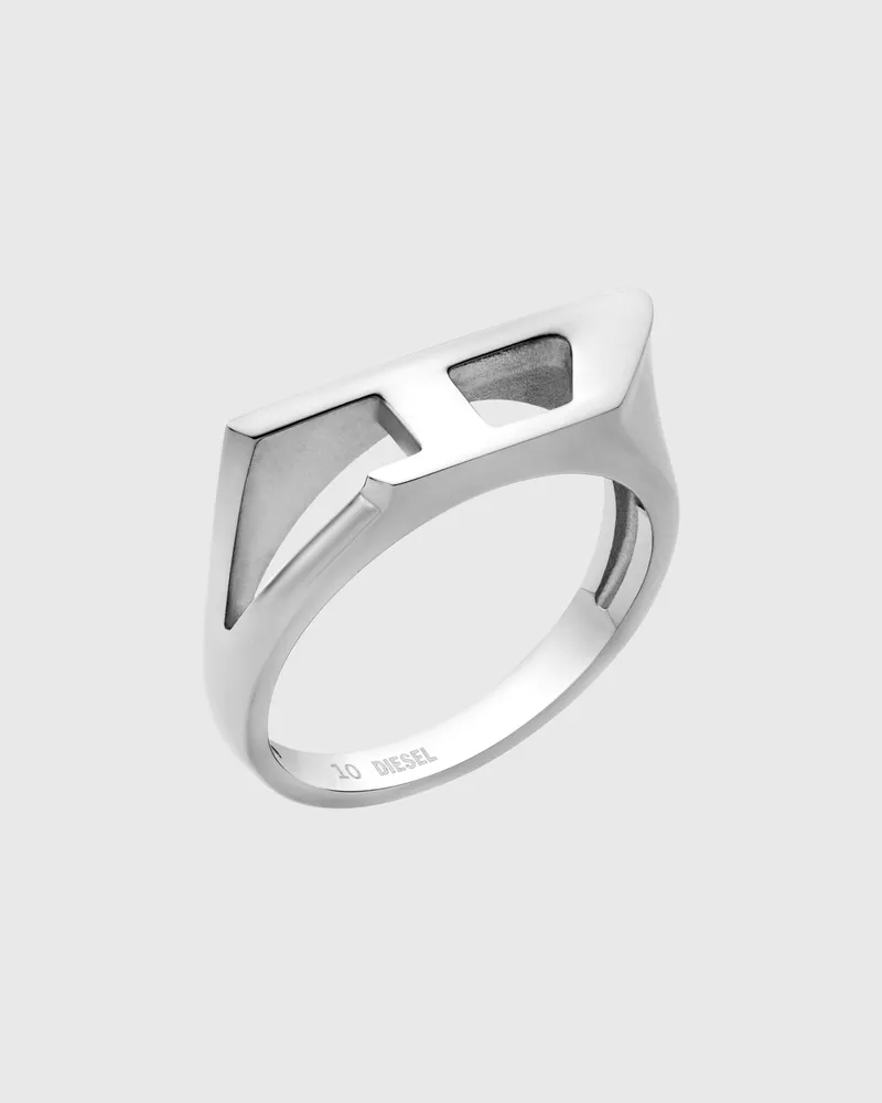 Diesel Siegelring aus Edelstahl - Ringe - Unisex - Silber Silber