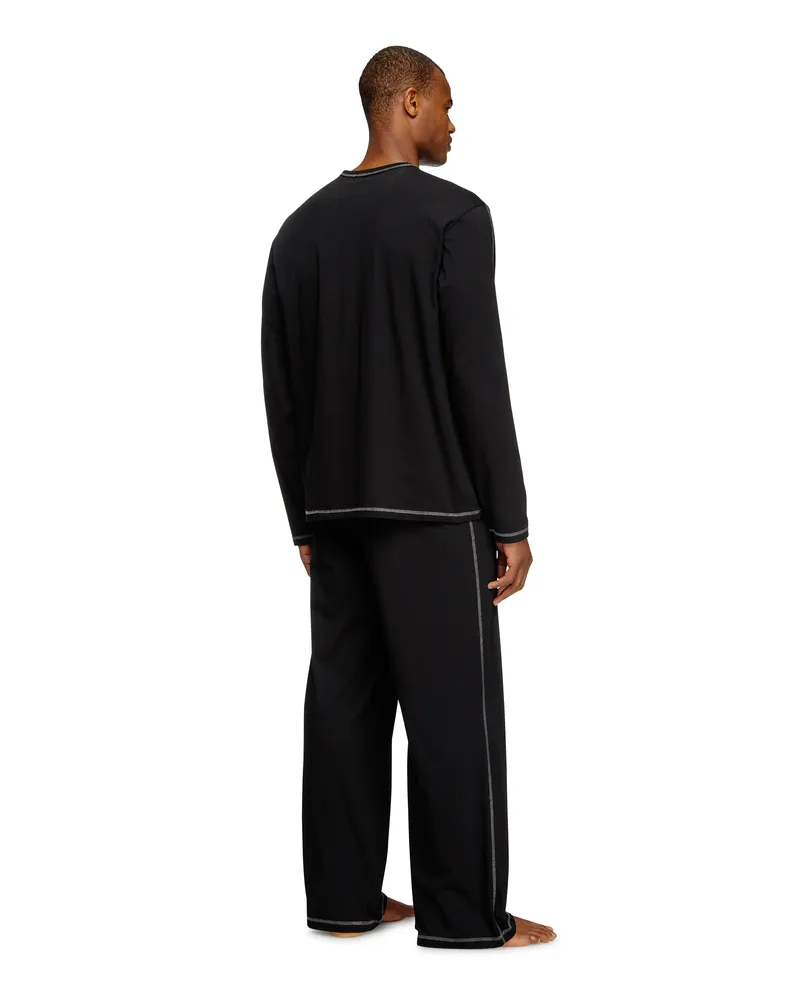 Diesel Pyjamas aus Baumwolljersey - Pyjamas - Herren - Schwarz Schwarz