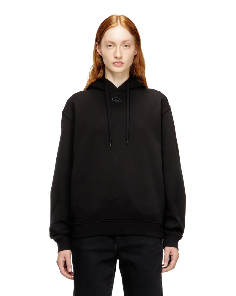 Diesel Sweatshirt aus Baumwolle mit Oval D Logo - Sweatshirts - Damen - Schwarz Schwarz