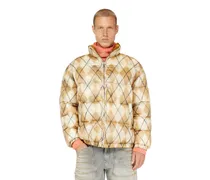 Wendbare Steppjacke mit argyle-print - Winterjacken - Herren - Bunt