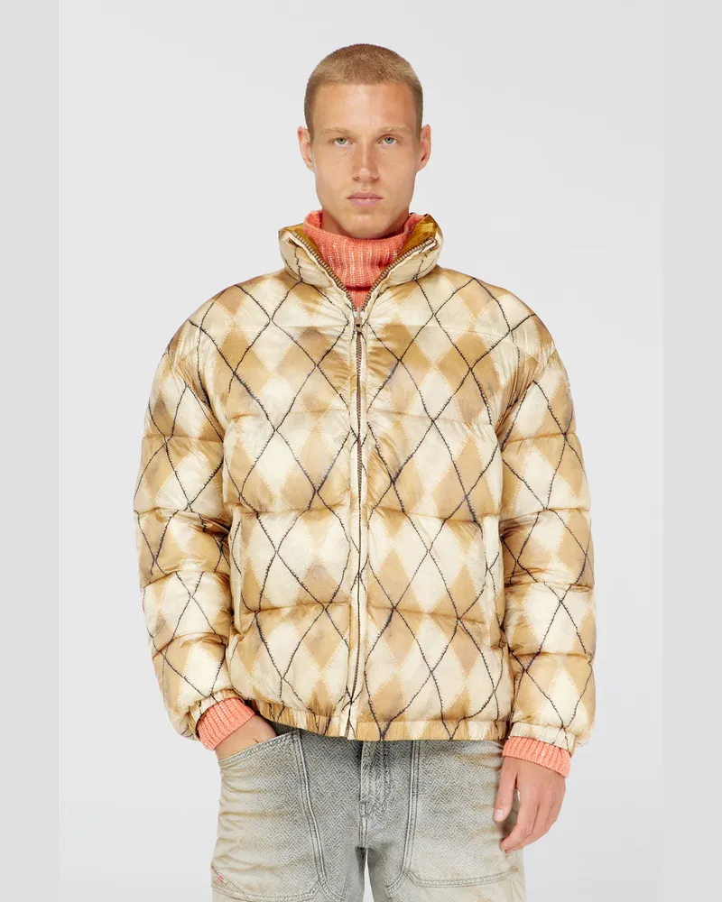 Diesel Wendbare Steppjacke mit argyle-print - Winterjacken - Herren - Bunt Bunt