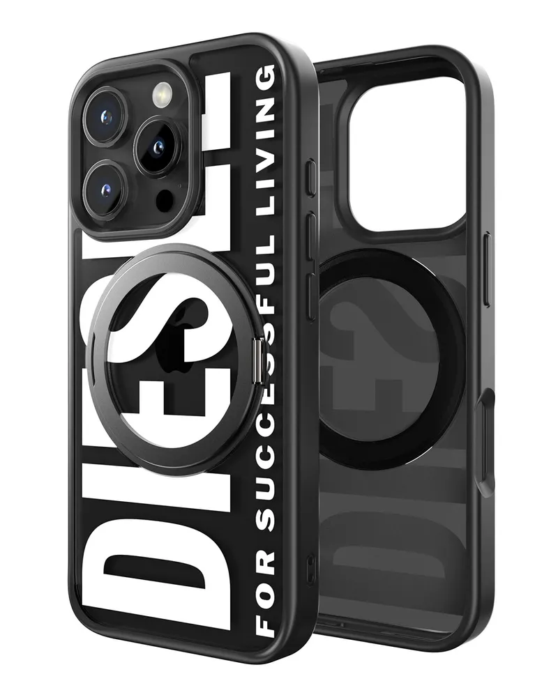 Diesel Ringstand-Magsafe Case for iP 16 Pro - Schutzhüllen - Unisex - Schwarz Schwarz