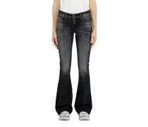 Bootcut Jeans Low Waist 1969 D-Ebbey, Schwarz/Dunkelgrau, Reißverschluss