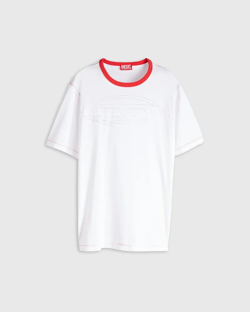 Diesel T-shirt mit sectioniertem Oval D - T-Shirts - Herren - Weiss Weiss