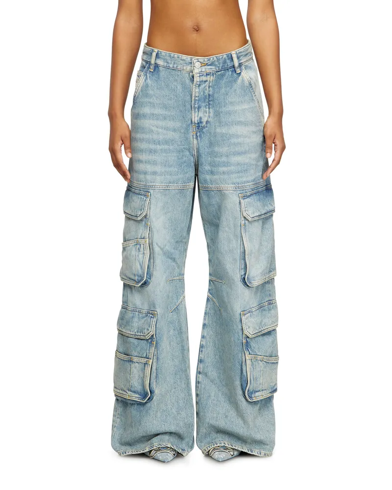 Diesel Relaxed Jeans Low Waist 1996 D-Sire - Jeans - Damen - Blau Blau