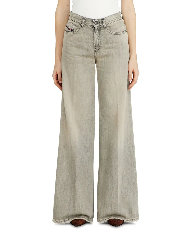 Diesel Flare Jeans Regular Waist 1978 D-Akemi, Grau, Reißverschluss Grau