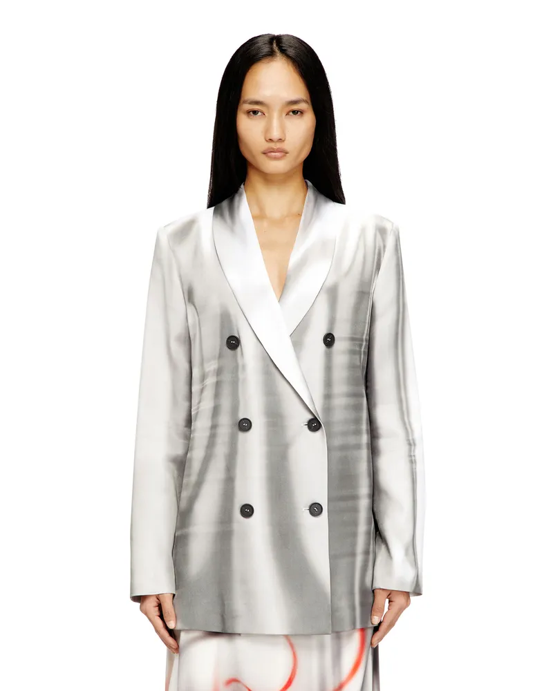 Diesel Satinblazer mit Trompe-l'ail-Drapierung - Jacken - Damen - Bunt Bunt