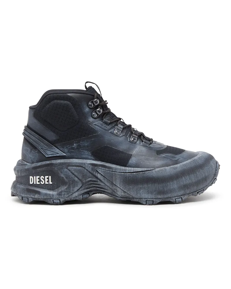 Diesel D-Cage Hiking - Chunky High‑Top Sneaker - Sneakers - Herren - Schwarz Schwarz