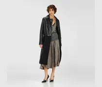 Midikleid mit gedrehtem Taillenbereich - Kleider - Damen - Grau
