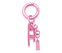 Metallschlüsselanhänger mit D-Anhänger aus Strass - Charms und Schlüsselanhänger - Unisex - Rosa