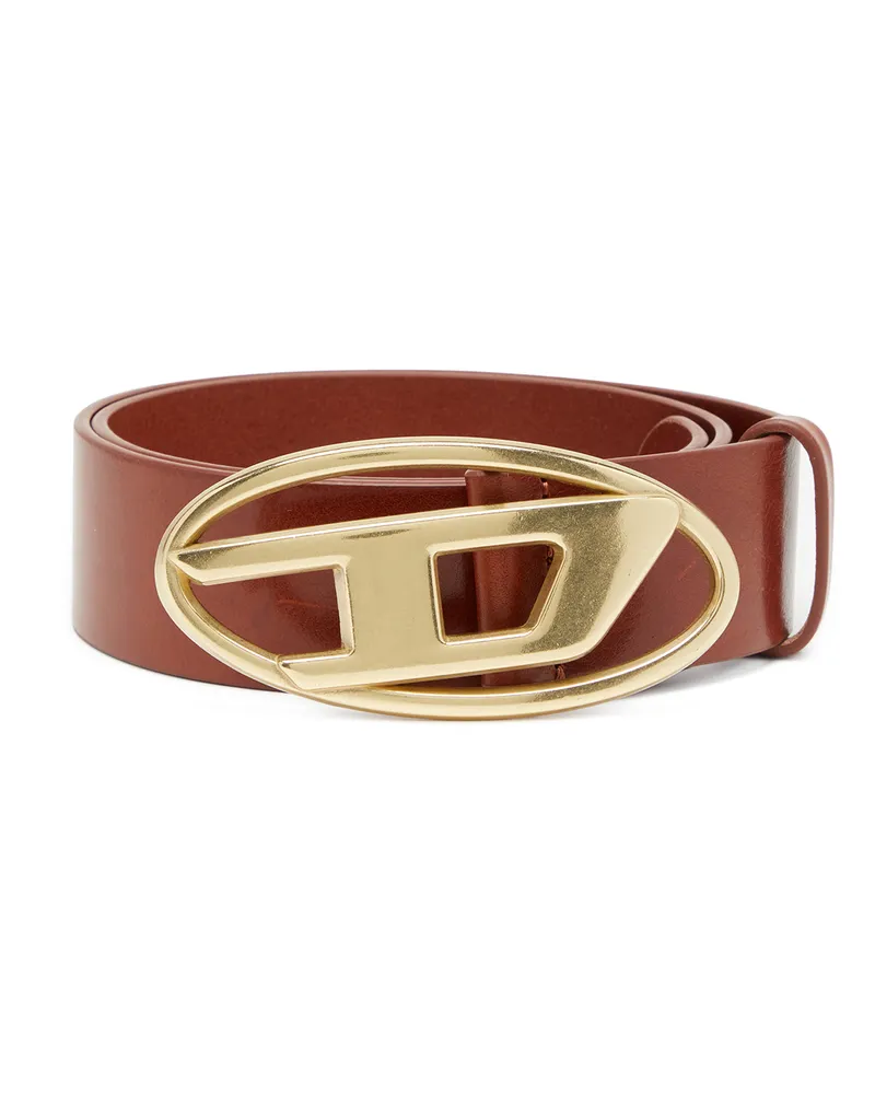 Diesel 4 cm Ledergürtel mit ovaler D-Schnalle - Gürtel - Unisex - Bunt Bunt