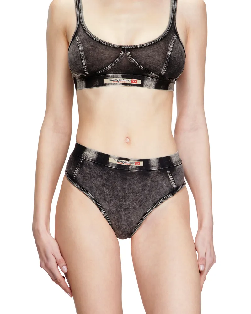 Diesel Hipster Briefs aus Jersey in Denim-Optik - Panties - Damen - Schwarz Schwarz