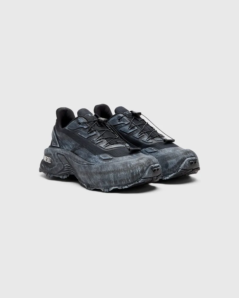 Diesel D-Cage-Distressed Chunky-Sneaker aus Ripstop - Sneakers - Herren - Schwarz Schwarz