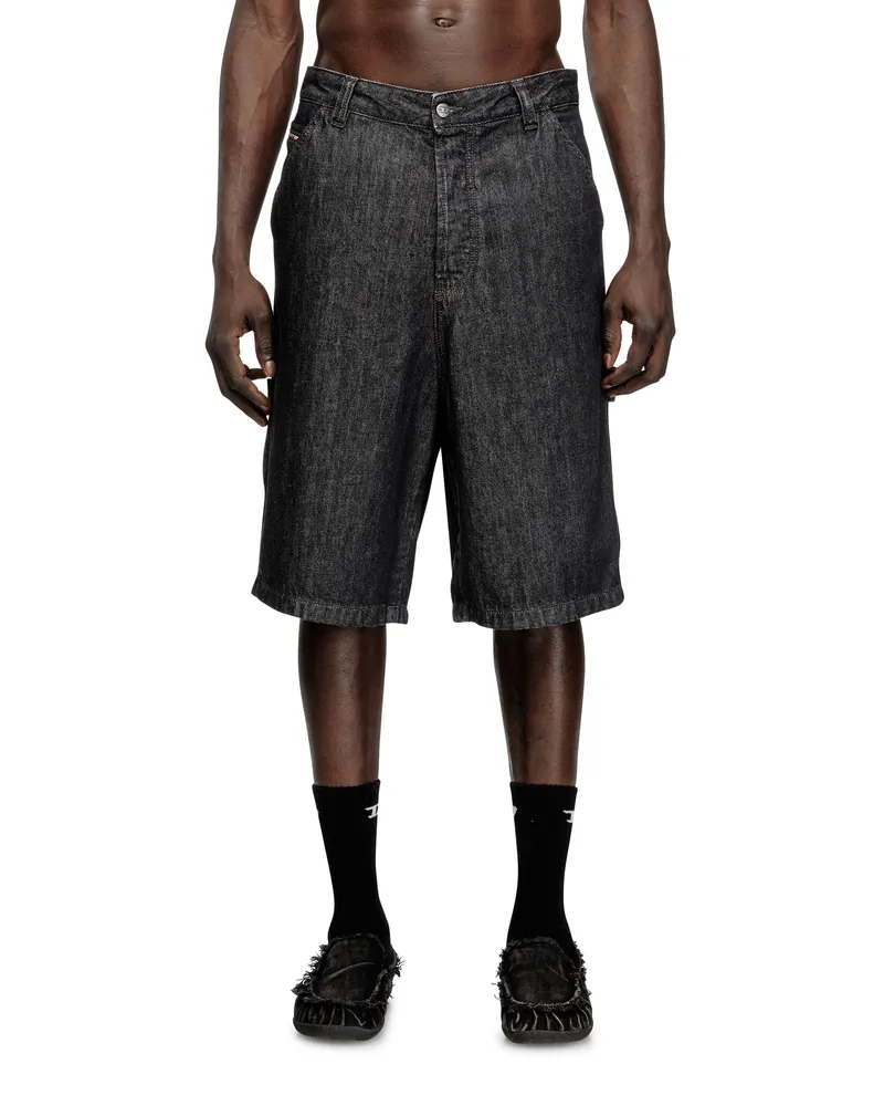 Diesel Shorts aus Rinse-Wash-Denim - Denim Kurze Hose - Herren - Schwarz Schwarz