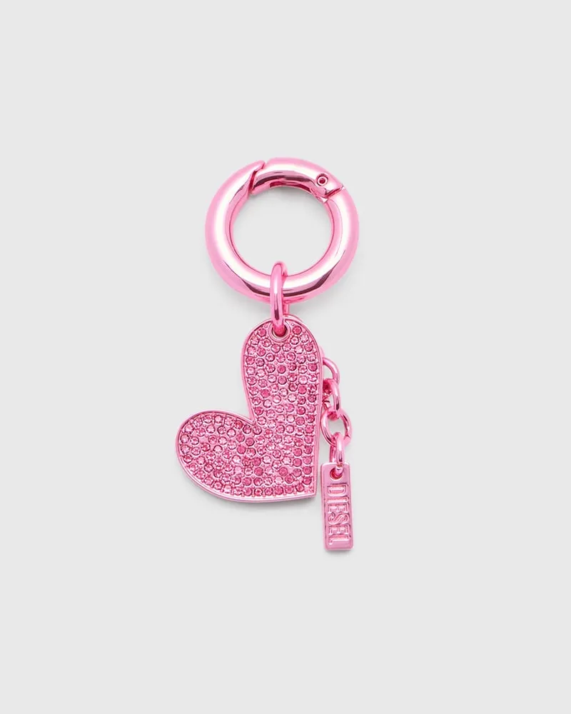 Diesel Metallherz-Anhänger mit Strasssteinen - Charms und Schlüsselanhänger - Damen - Rosa Rosa