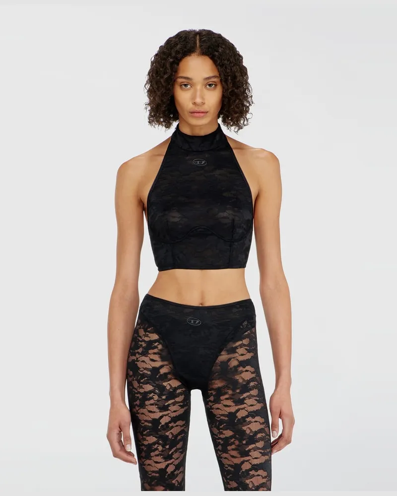 Diesel Spitzen-Bralette mit Neckholder - BHs - Damen - Schwarz Schwarz