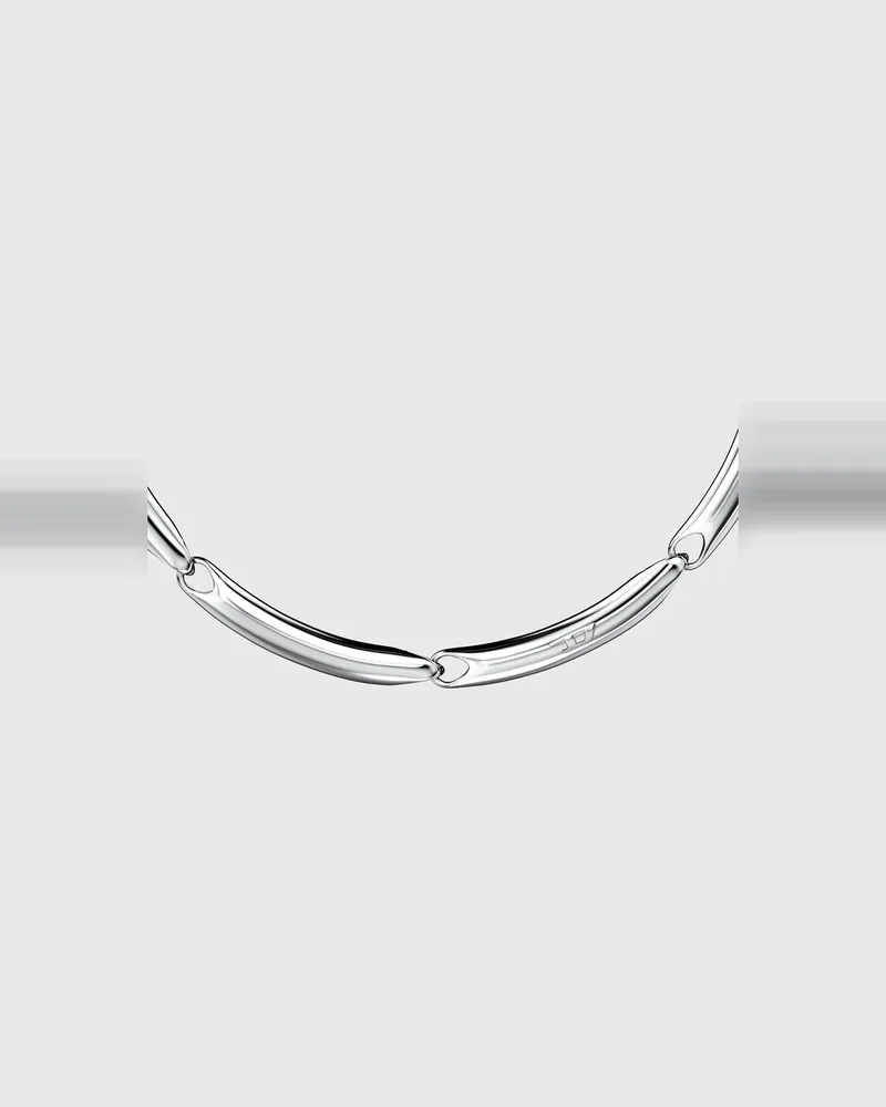 Diesel Halskette aus Edelstahl - Halsketten - Unisex - Silber Silber