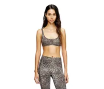 Sport-BH aus Nylon mit Leopardenmuster - BHs - Damen - Braun