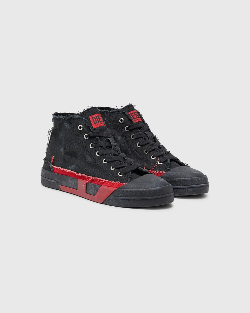 Diesel S-D-Verse-High-Top-Sneakers aus Canvas in vielgetragener Optik - Sneakers - Herren - Bunt Bunt