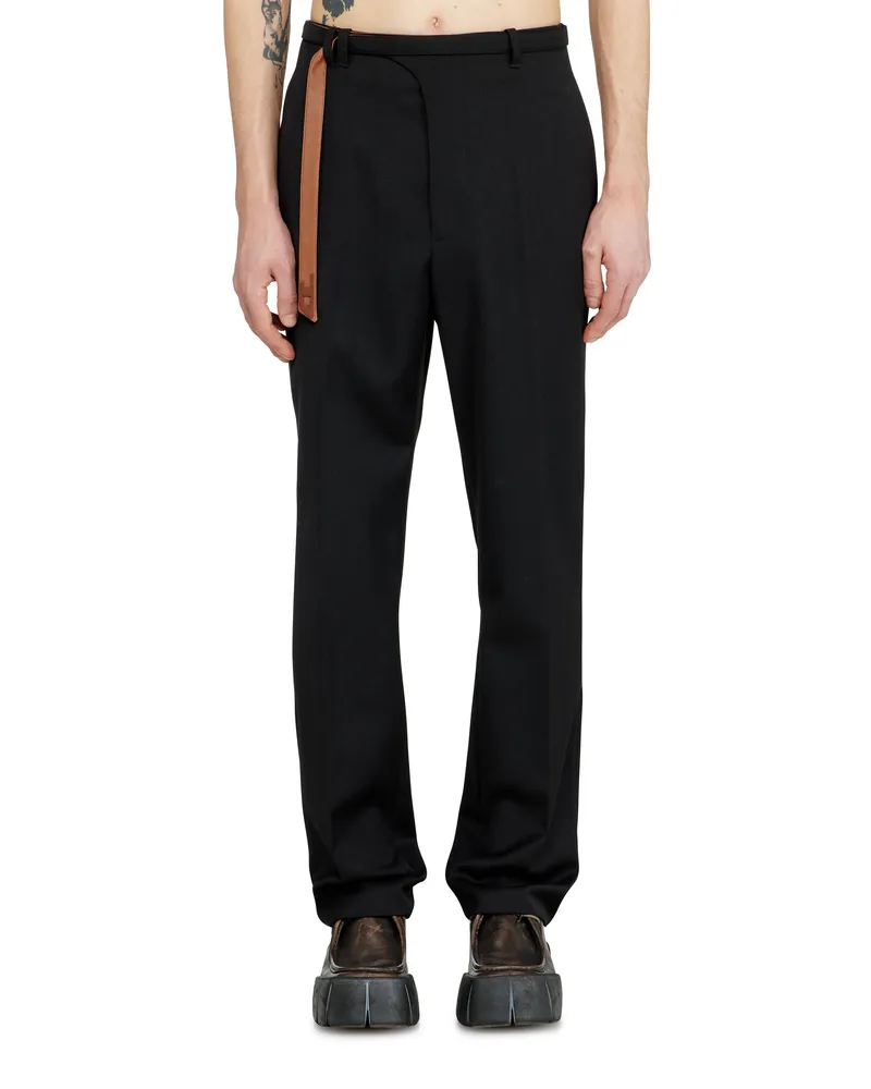 Diesel Maßgeschneiderte Hose mit Biker-Gürtelriemen - Hosen - Herren - Schwarz Schwarz