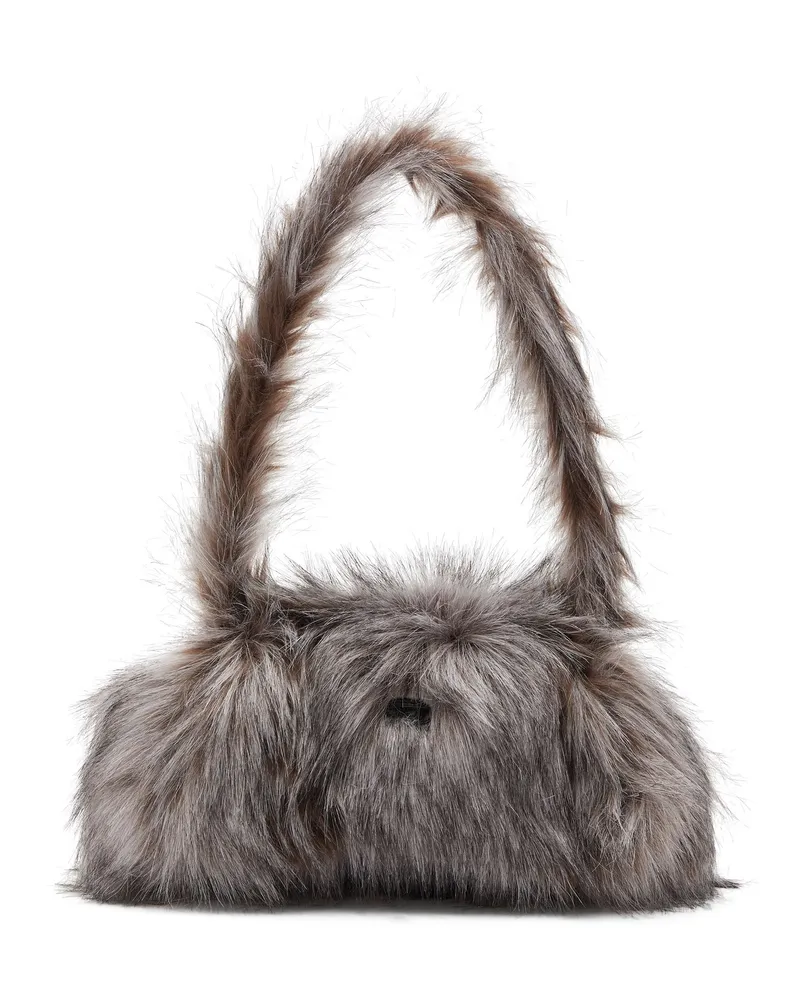 Diesel Flauschige Schultertasche - Schultertaschen - Damen - Grau Grau