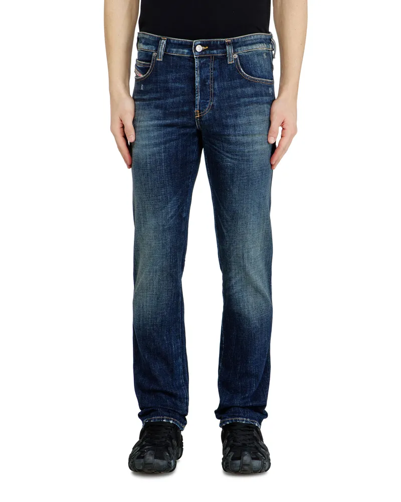 Diesel Slim Jeans Regular Waist 1993 D-Vyl, Dunkelblau, Knopfverschluss Blau