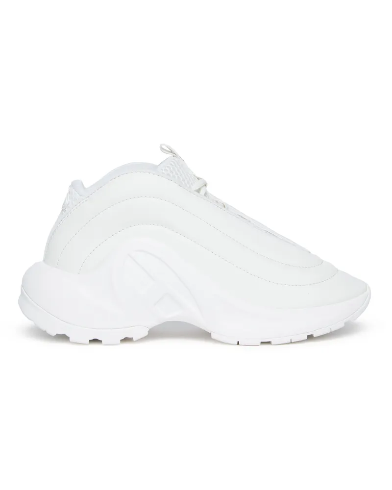 Diesel Monochrome gesteppte Sneakers - Schuhe - Unisex - Weiss Weiss
