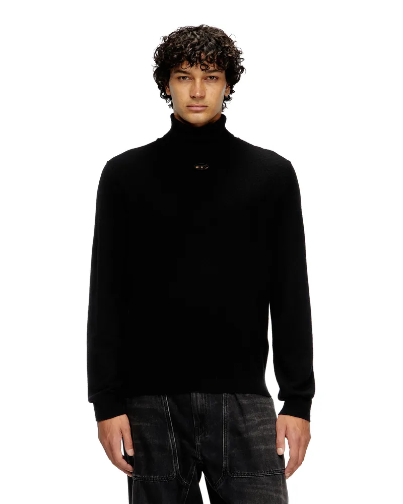 Diesel Rollkragenpullover aus Wolle und Kaschmir - Strickwaren - Herren - Schwarz Schwarz