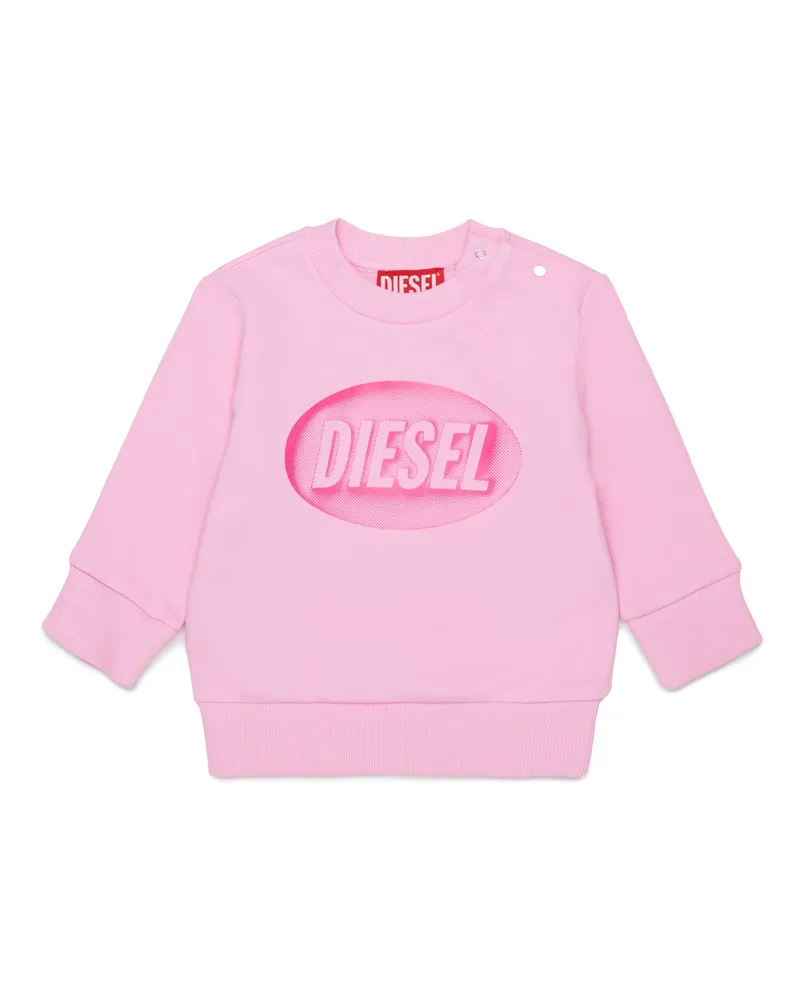 Diesel Baumwoll-Sweatshirt mit Logo-Print - Sweatshirts - Unisex - Rosa Rosa