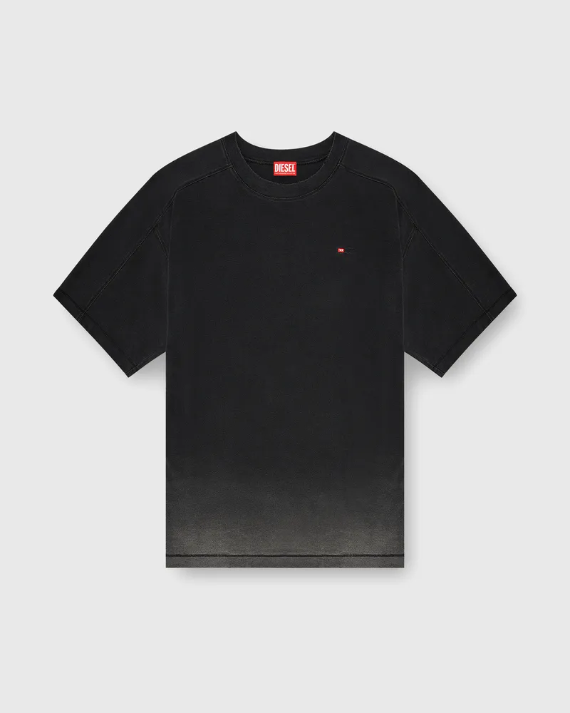 Diesel Baumwoll-T-Shirt mit Degradé-Effekt - T-Shirts - Herren - Schwarz Schwarz