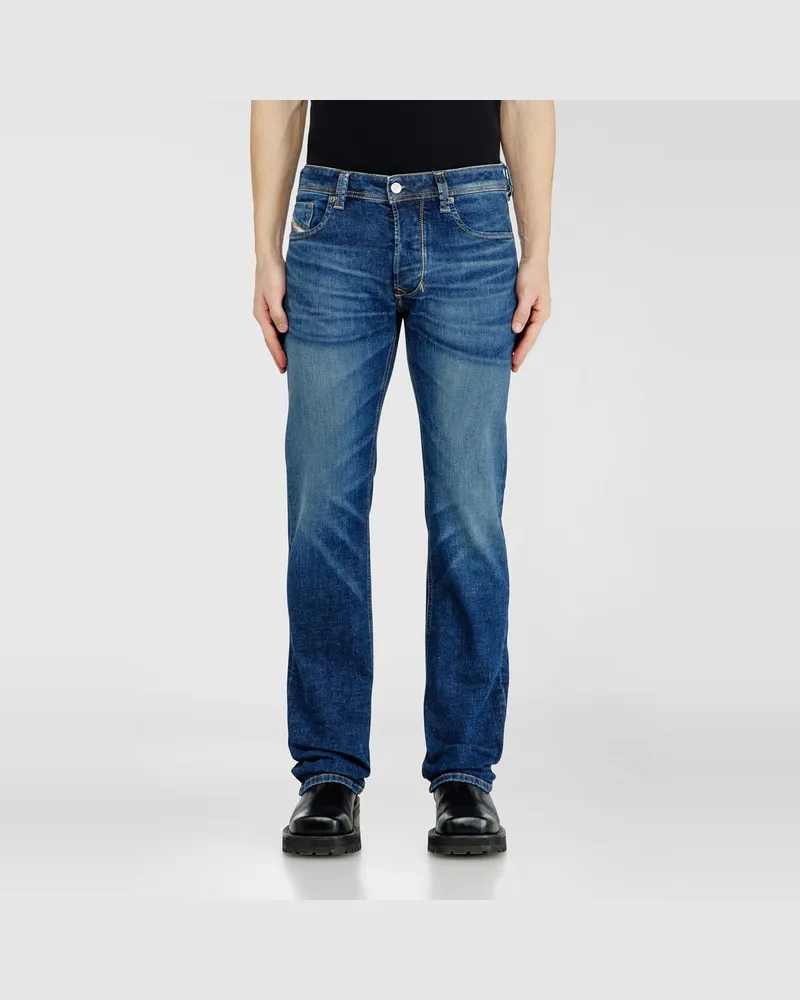 Diesel Regular Jeans Low Waist 1985 Larkee, Dunkelblau, Knopfverschluss Blau