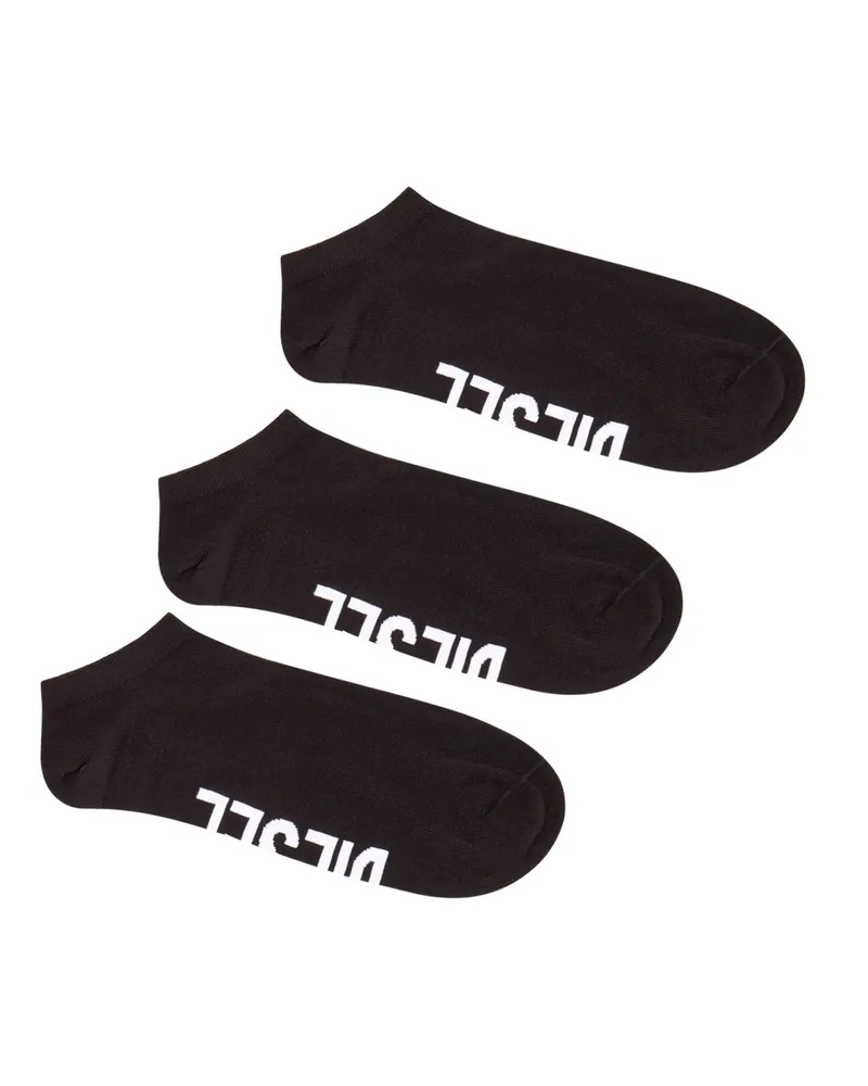 Diesel Low-Cut-Socken mit Spann-Logo im Dreierpack - Socken - Herren - Schwarz Schwarz