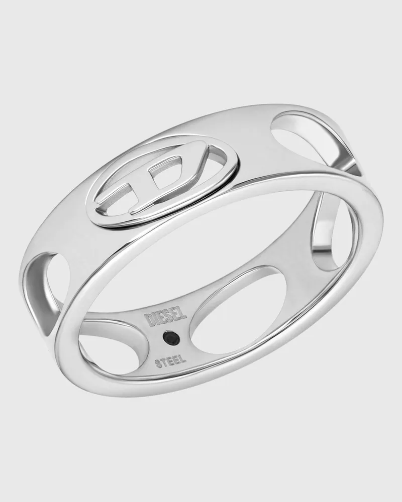 Diesel Edelstahl-Bandringe - Ringe - Unisex - Silber Silber