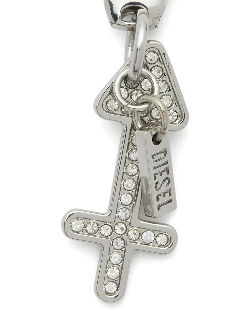 Diesel Metallanhänger Schütze mit Strasssteinen - Charms und Schlüsselanhänger - Unisex - Silber Silber
